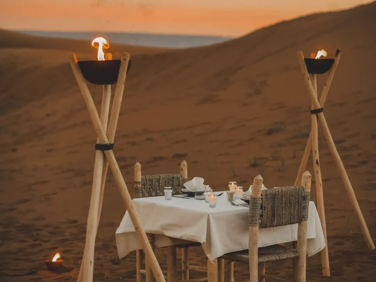 romantic dinner dunes