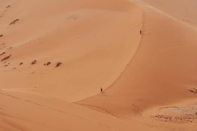 Exploring the Erg Chebbi dunes near Merzouga on a private 4x4 excursion